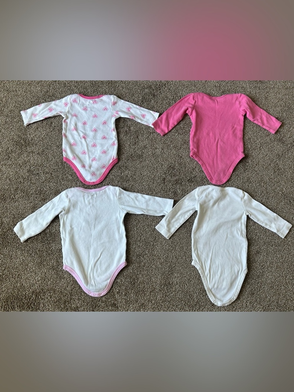 Baby Girl Pink Jacket + Bodysuit Bundle 6-9M | Carter’s, Hudson Baby | 5pc Set - Picture 3 of 9
